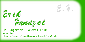 erik handzel business card